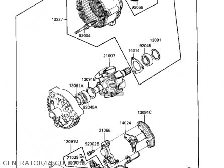 GENERATOR/REGULATOR - ZX1000A2 NINJA 1000R 1987 USA CALIFORNIA CANADA