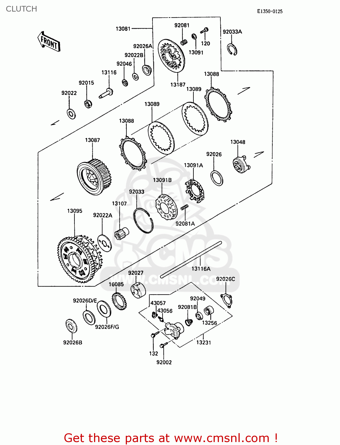 CLUTCH ZX1000A3 GPZ1000RX 1988 EUROPE UK FR