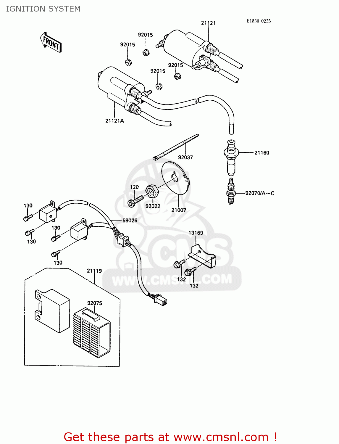 IGNITION SYSTEM ZX1000A3 GPZ1000RX 1988 EUROPE UK FR