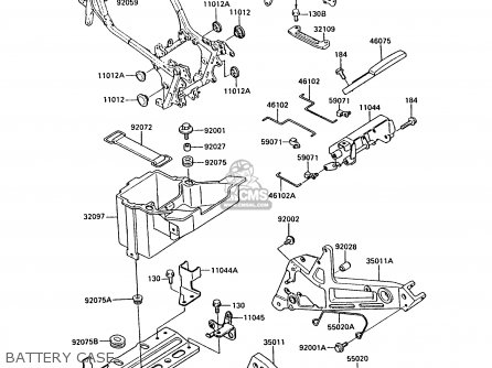 BATTERY CASE - ZX1000A3 GPZ1000RX 1988 EUROPE UK FR