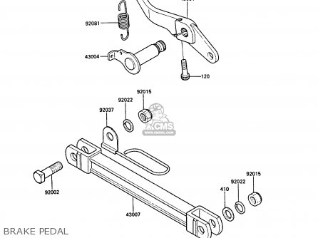 BRAKE PEDAL - ZX1000A3 GPZ1000RX 1988 EUROPE UK FR