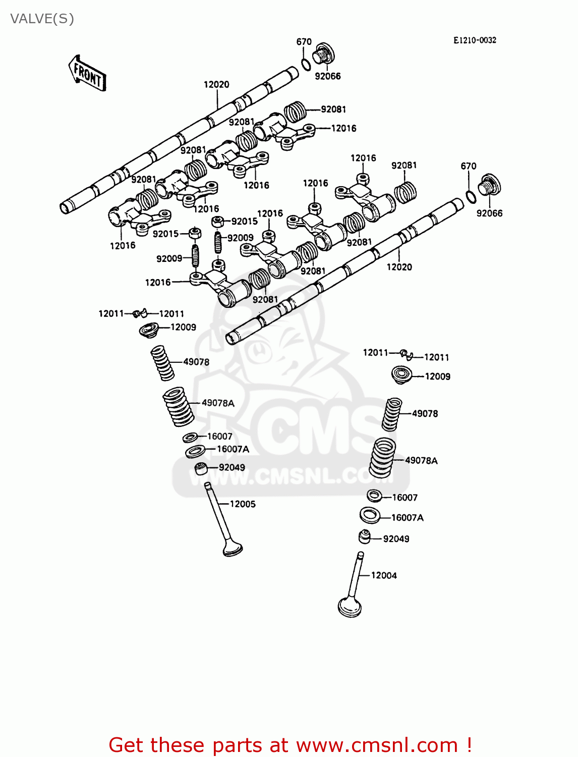 VALVE(S) ZX1000A3A GPZ1000RX 1988 UNITED KINGDOM