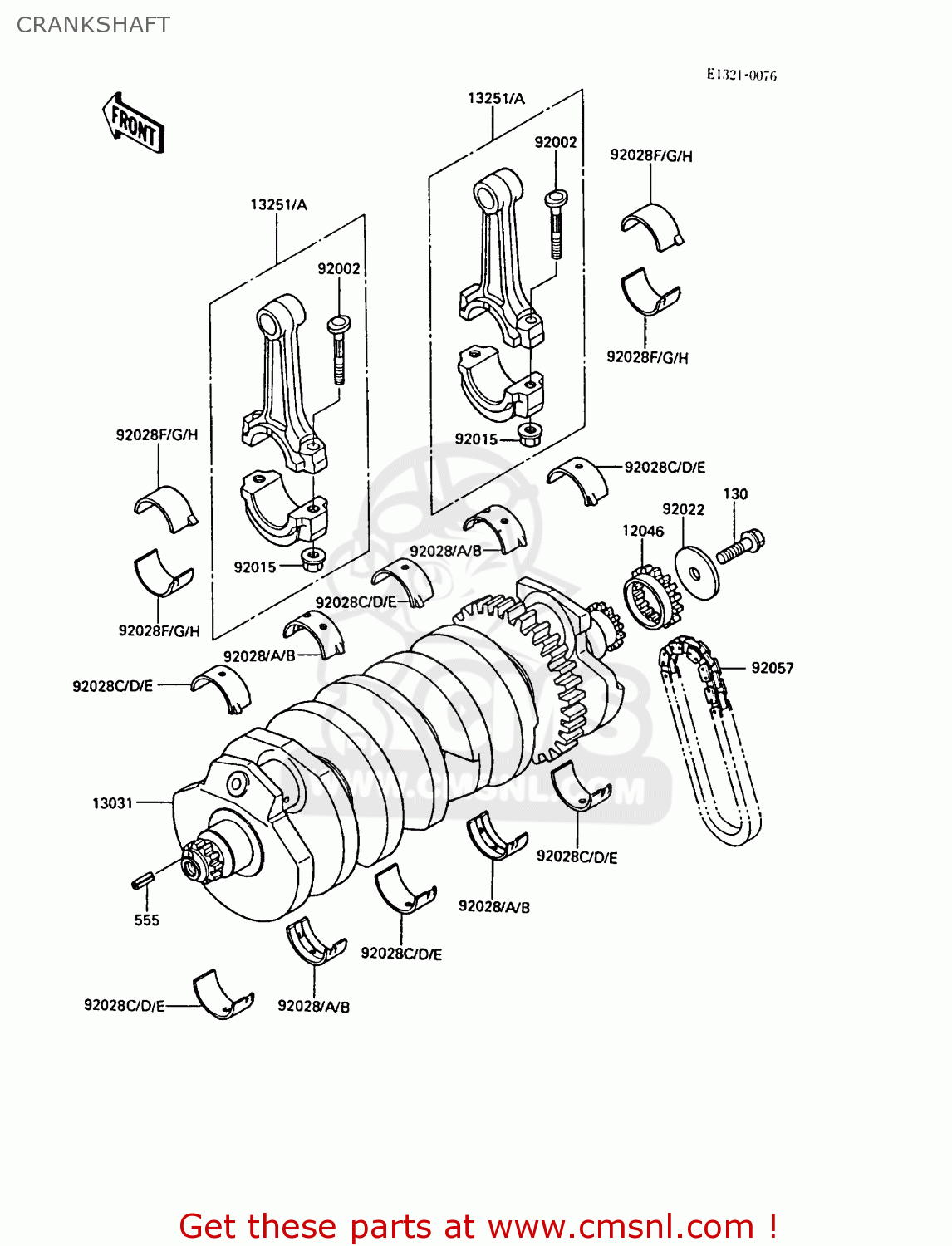 CRANKSHAFT ZX1000A3A GPZ1000RX 1988 UNITED KINGDOM
