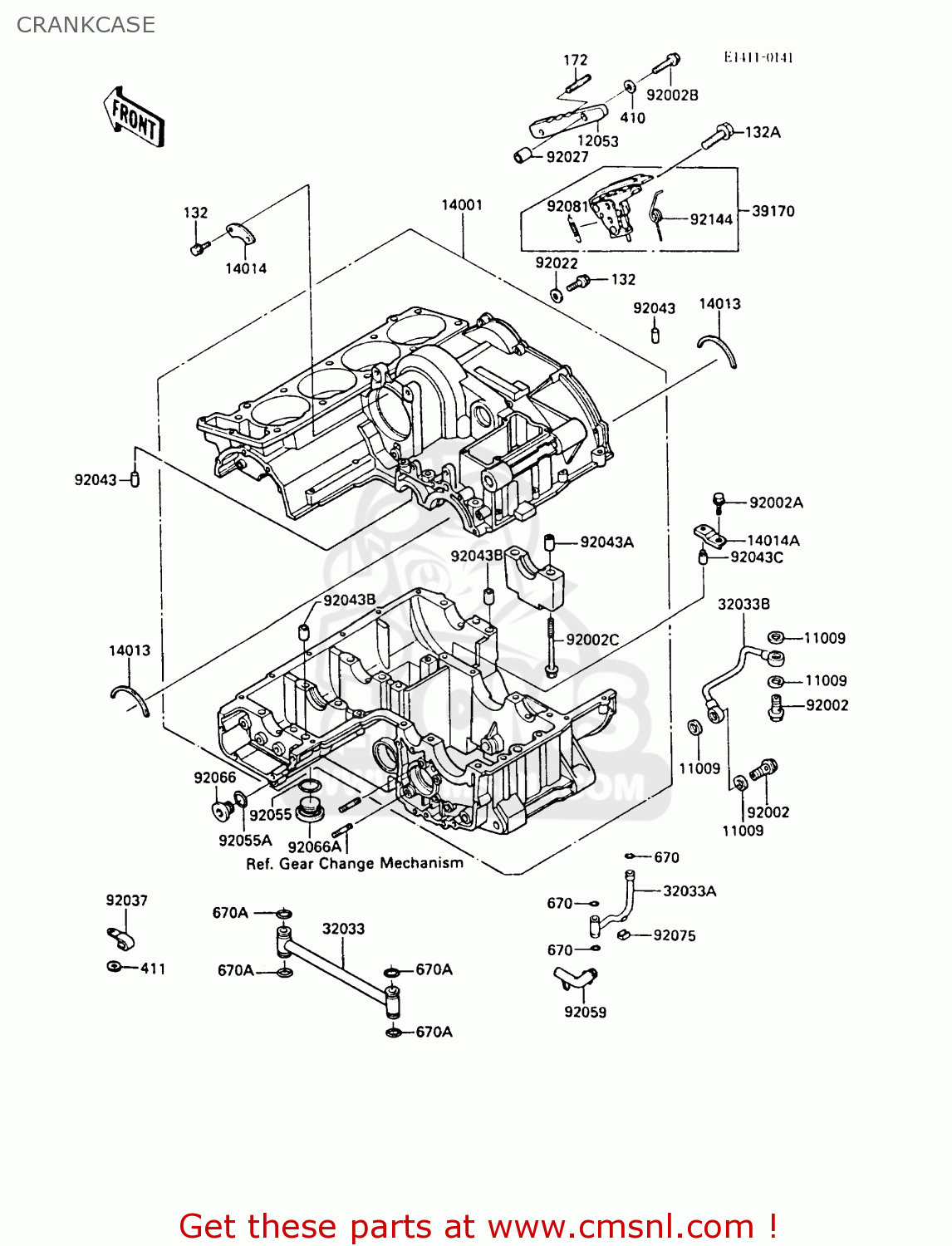 CRANKCASE ZX1000A3A GPZ1000RX 1988 UNITED KINGDOM