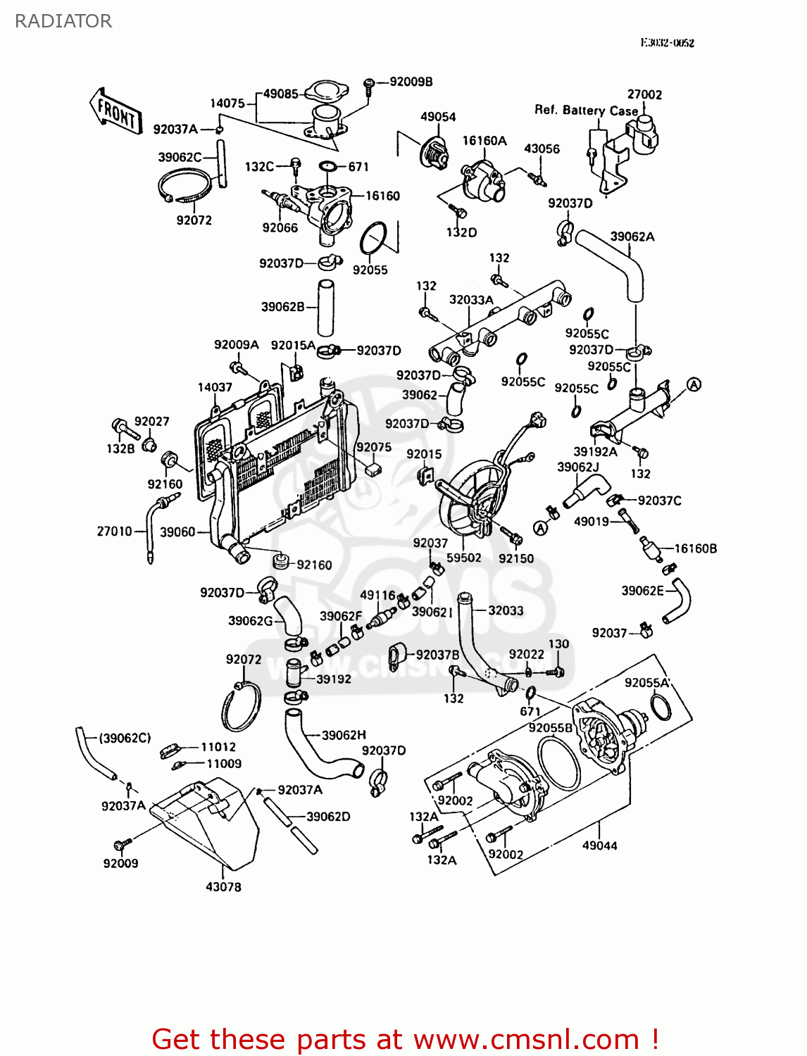 RADIATOR ZX1000A3A GPZ1000RX 1988 UNITED KINGDOM