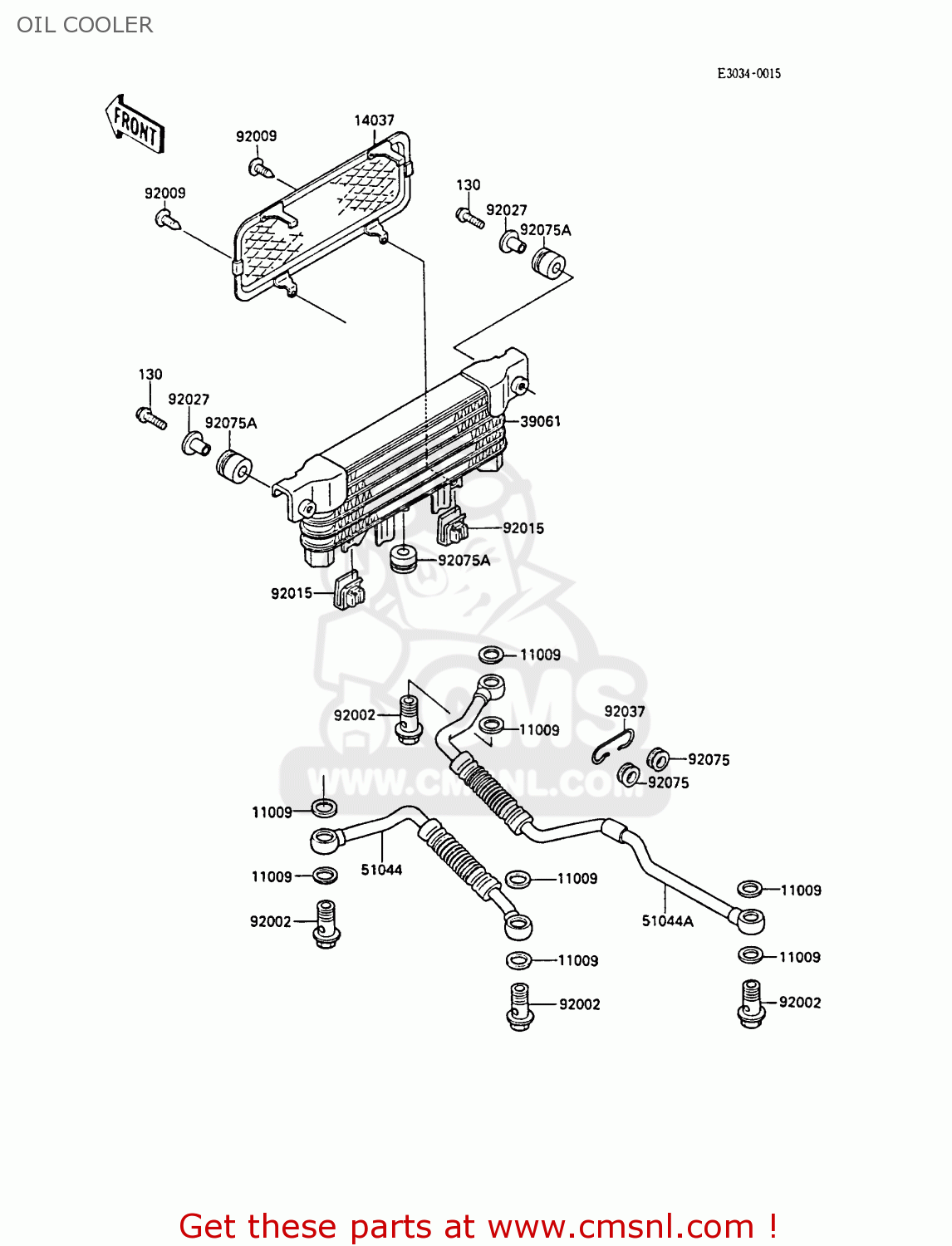 OIL COOLER ZX1000A3A GPZ1000RX 1988 UNITED KINGDOM