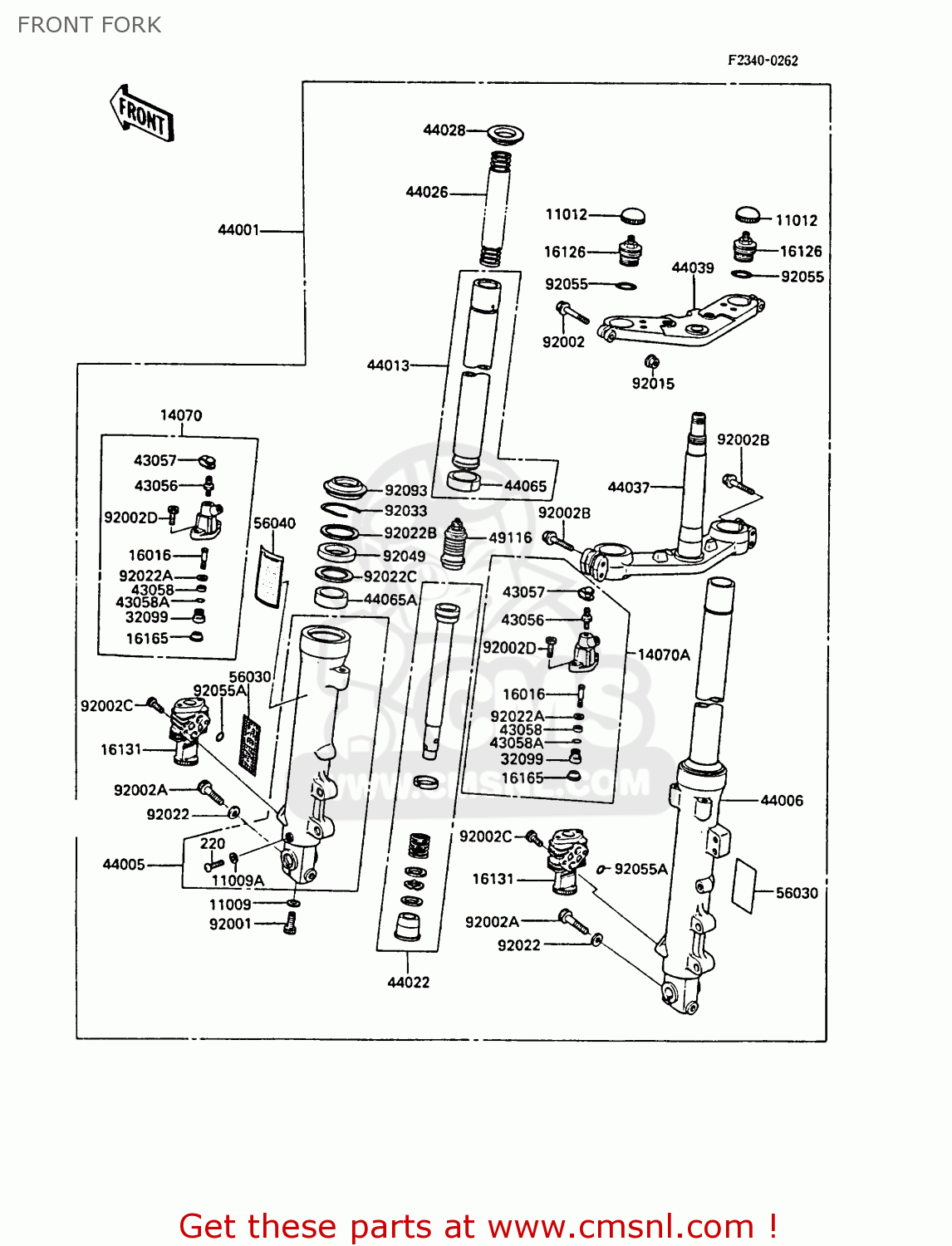 FRONT FORK ZX1000A3A GPZ1000RX 1988 UNITED KINGDOM