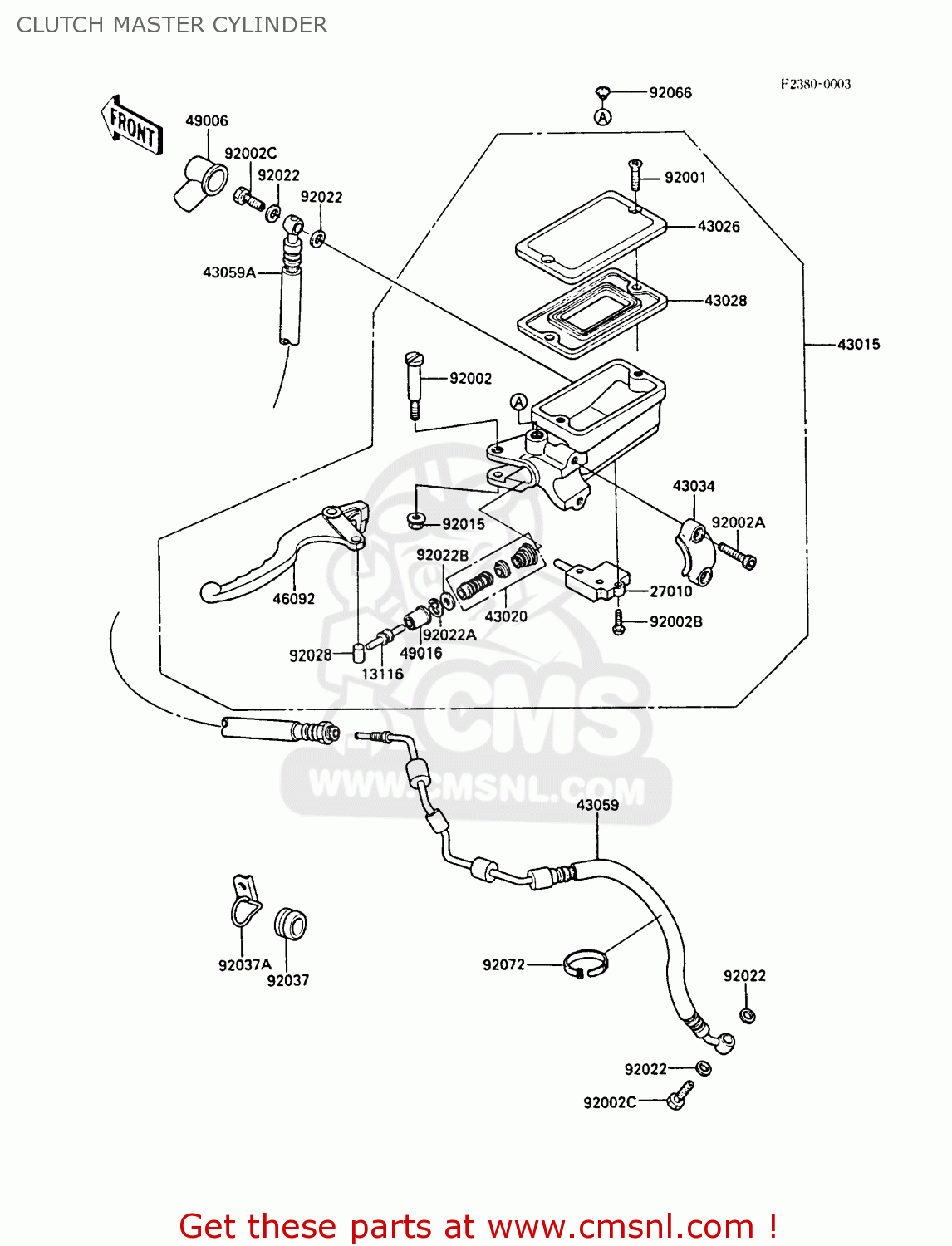 CLUTCH MASTER CYLINDER ZX1000A3A GPZ1000RX 1988 UNITED KINGDOM
