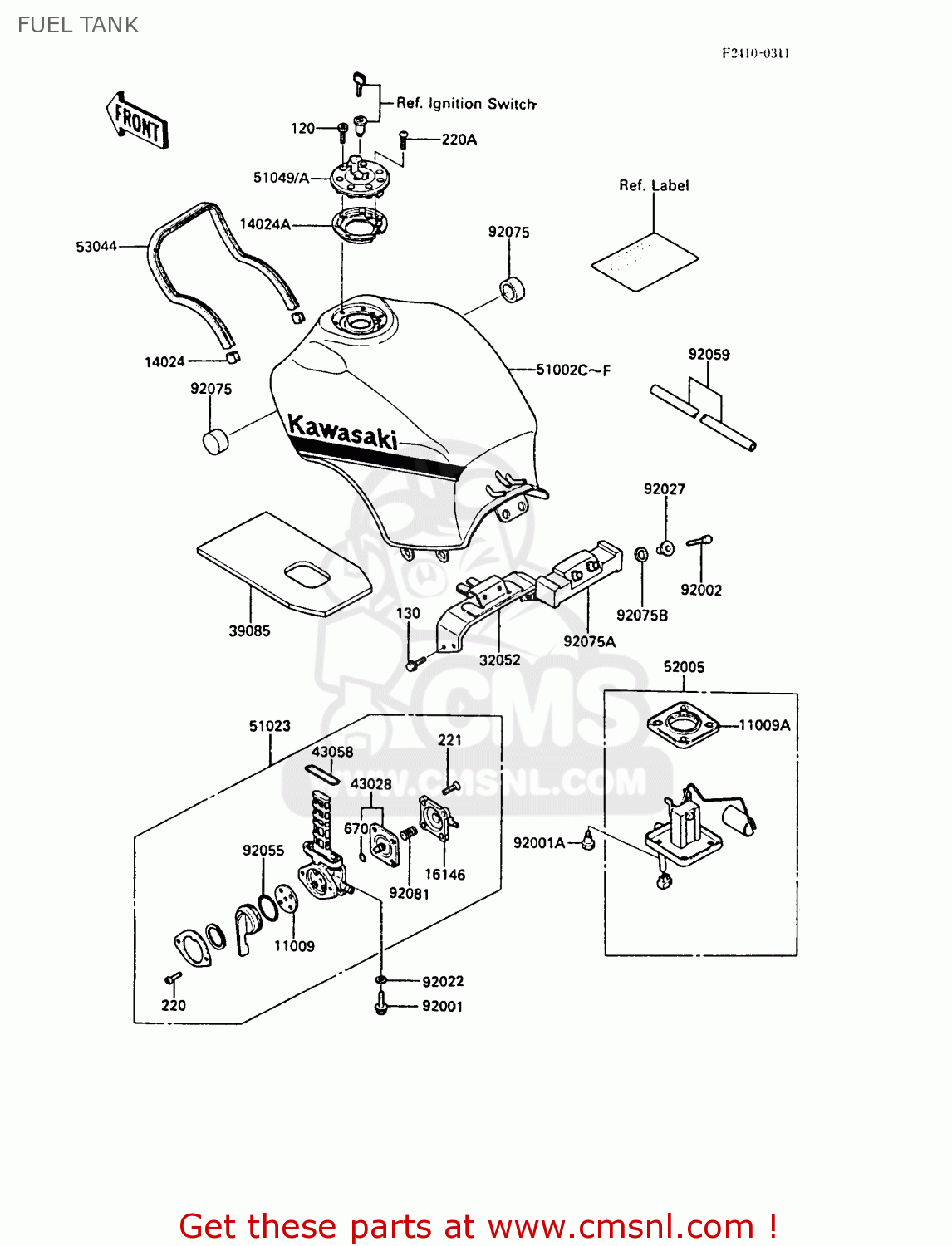 FUEL TANK ZX1000A3A GPZ1000RX 1988 UNITED KINGDOM