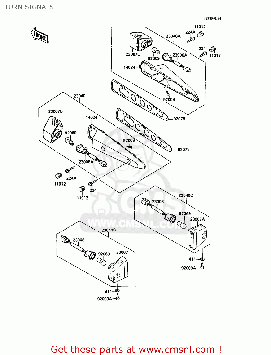 TURN SIGNALS ZX1000A3A GPZ1000RX 1988 UNITED KINGDOM