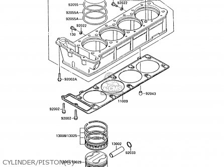 CYLINDER/PISTON(S) - ZX1000A3A GPZ1000RX 1988 UNITED KINGDOM