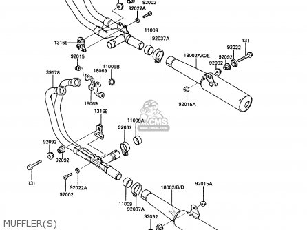 MUFFLER(S) - ZX1000A3A GPZ1000RX 1988 UNITED KINGDOM