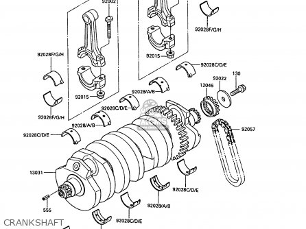 CRANKSHAFT - ZX1000A3A GPZ1000RX 1988 UNITED KINGDOM