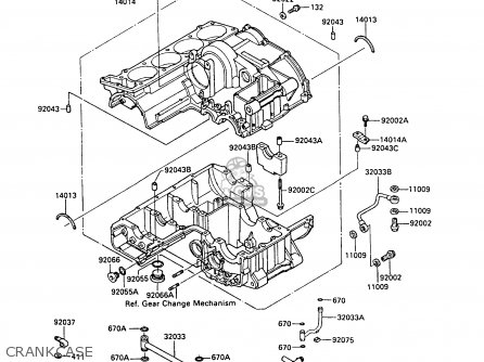 CRANKCASE - ZX1000A3A GPZ1000RX 1988 UNITED KINGDOM