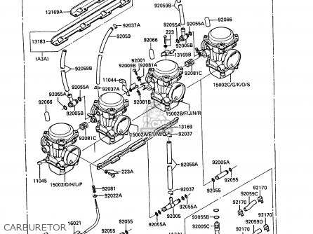 CARBURETOR - ZX1000A3A GPZ1000RX 1988 UNITED KINGDOM