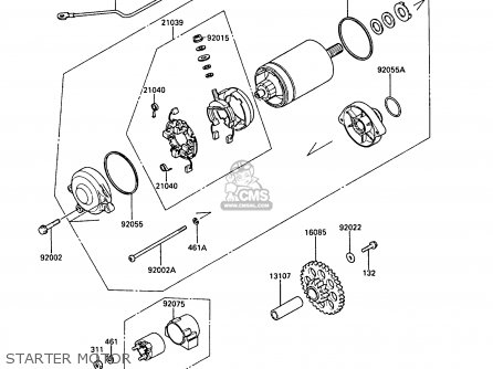 STARTER MOTOR - ZX1000A3A GPZ1000RX 1988 UNITED KINGDOM