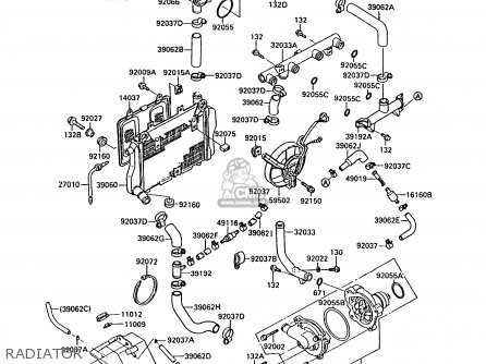 RADIATOR - ZX1000A3A GPZ1000RX 1988 UNITED KINGDOM
