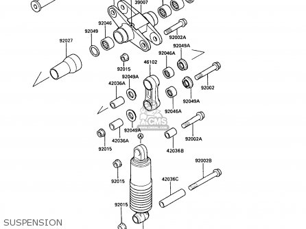 SUSPENSION - ZX1000A3A GPZ1000RX 1988 UNITED KINGDOM