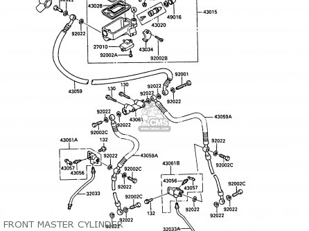 FRONT MASTER CYLINDER - ZX1000A3A GPZ1000RX 1988 UNITED KINGDOM