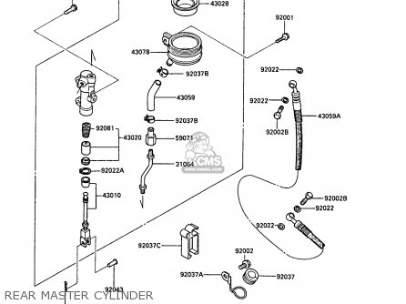 REAR MASTER CYLINDER - ZX1000A3A GPZ1000RX 1988 UNITED KINGDOM