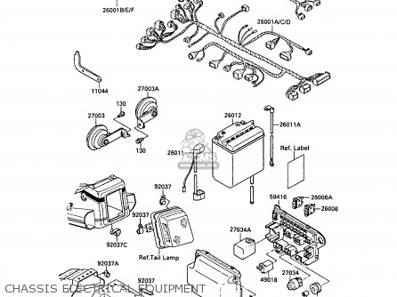 CHASSIS ELECTRICAL EQUIPMENT - ZX1000A3A GPZ1000RX 1988 UNITED KINGDOM