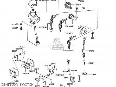 IGNITION SWITCH - ZX1000A3A GPZ1000RX 1988 UNITED KINGDOM