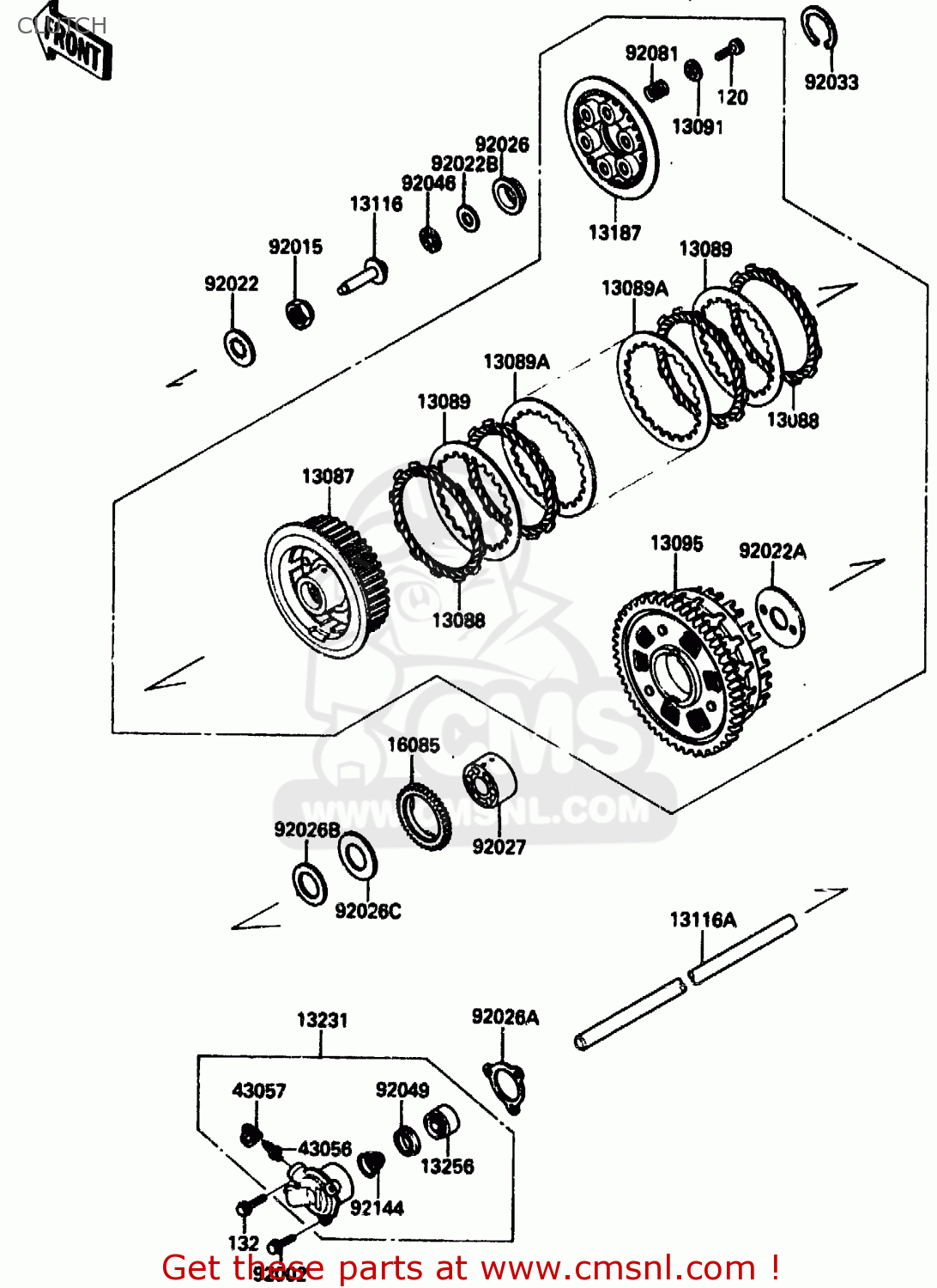 CLUTCH ZX1000B1 1988 EUROPE UK FR AR GR IT NR SD