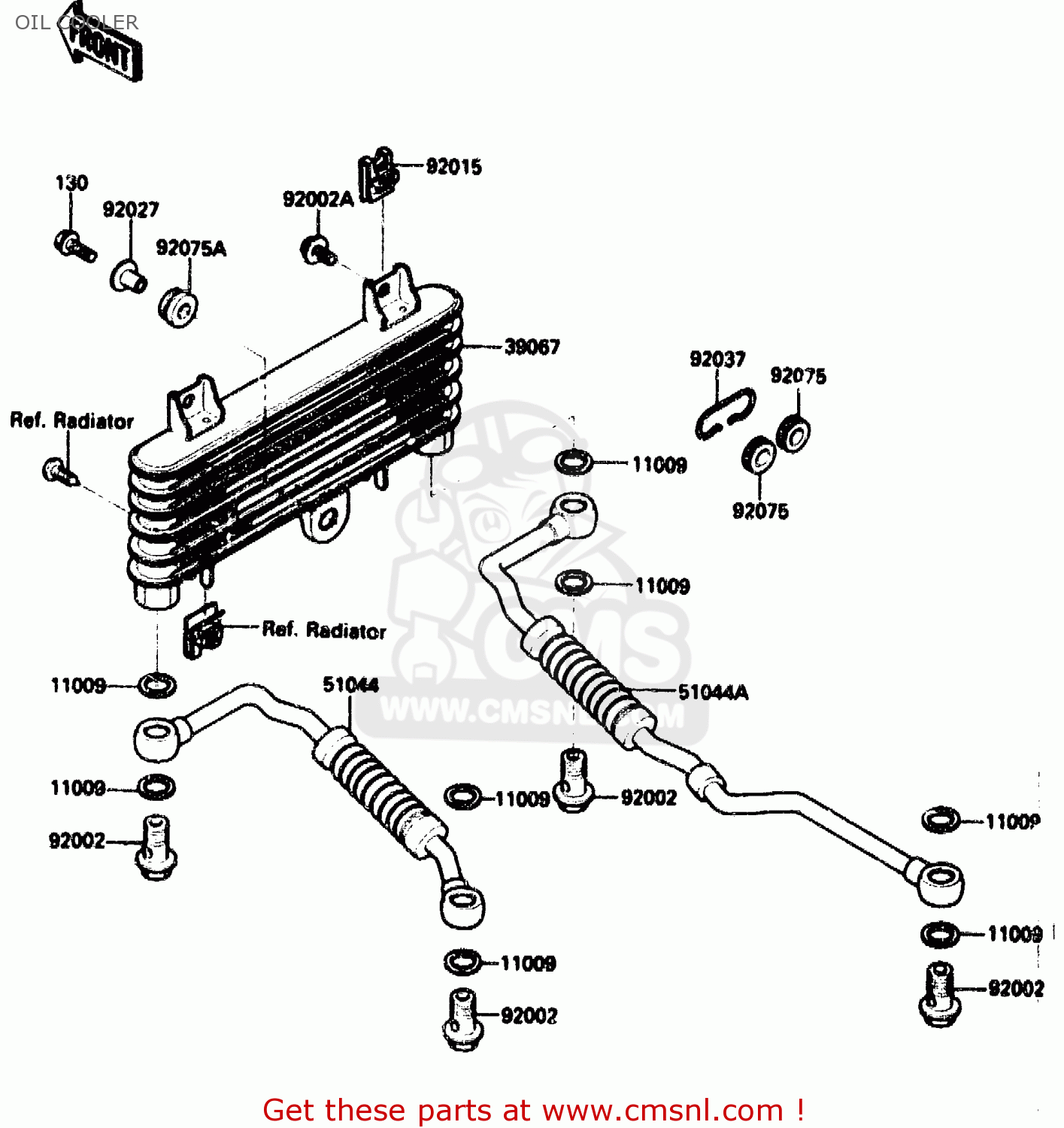 OIL COOLER ZX1000B1 1988 EUROPE UK FR AR GR IT NR SD