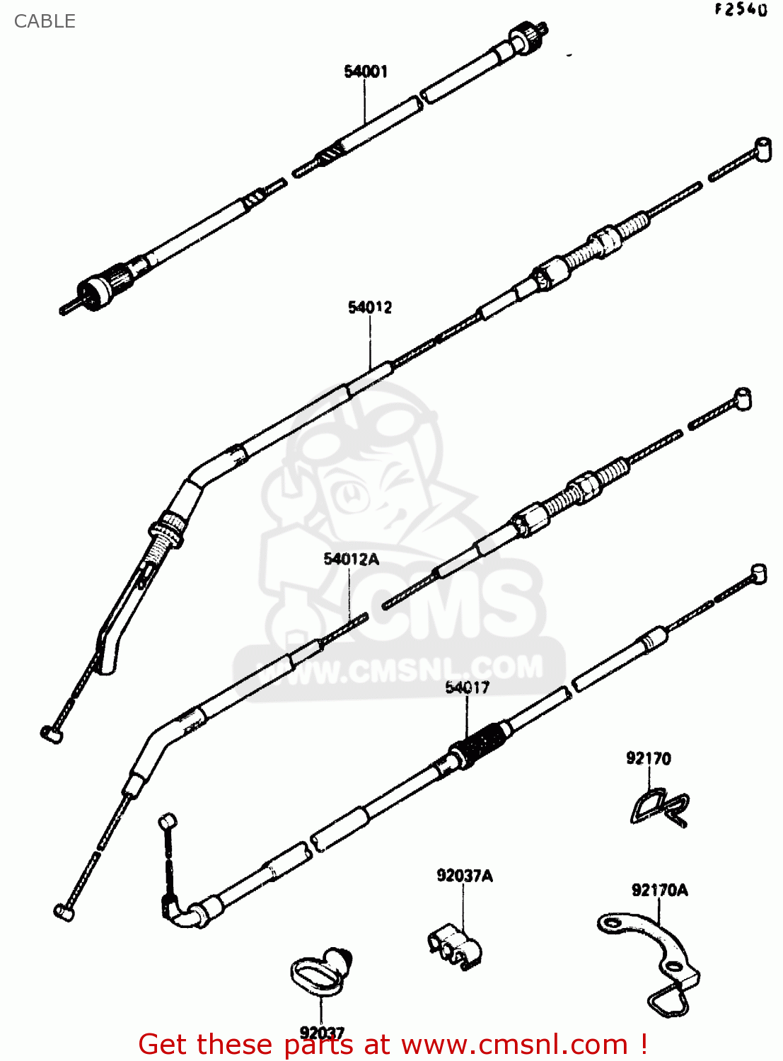 CABLE ZX1000B1 1988 EUROPE UK FR AR GR IT NR SD