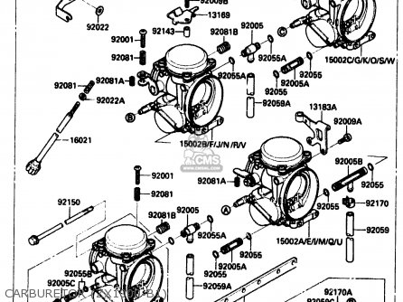 CARBURETOR (ZX1000-B1) - ZX1000B1 1988 EUROPE UK FR AR GR IT NR SD
