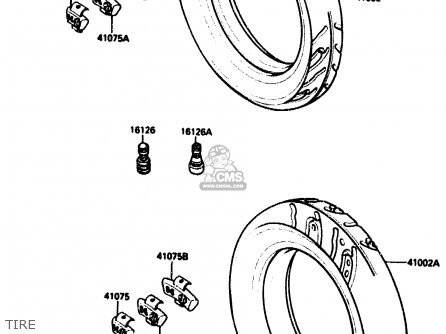 TIRE - ZX1000B1 1988 EUROPE UK FR AR GR IT NR SD