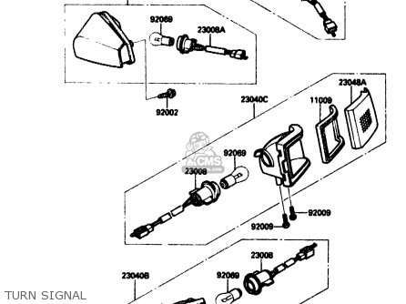 TURN SIGNAL - ZX1000B1 1988 EUROPE UK FR AR GR IT NR SD