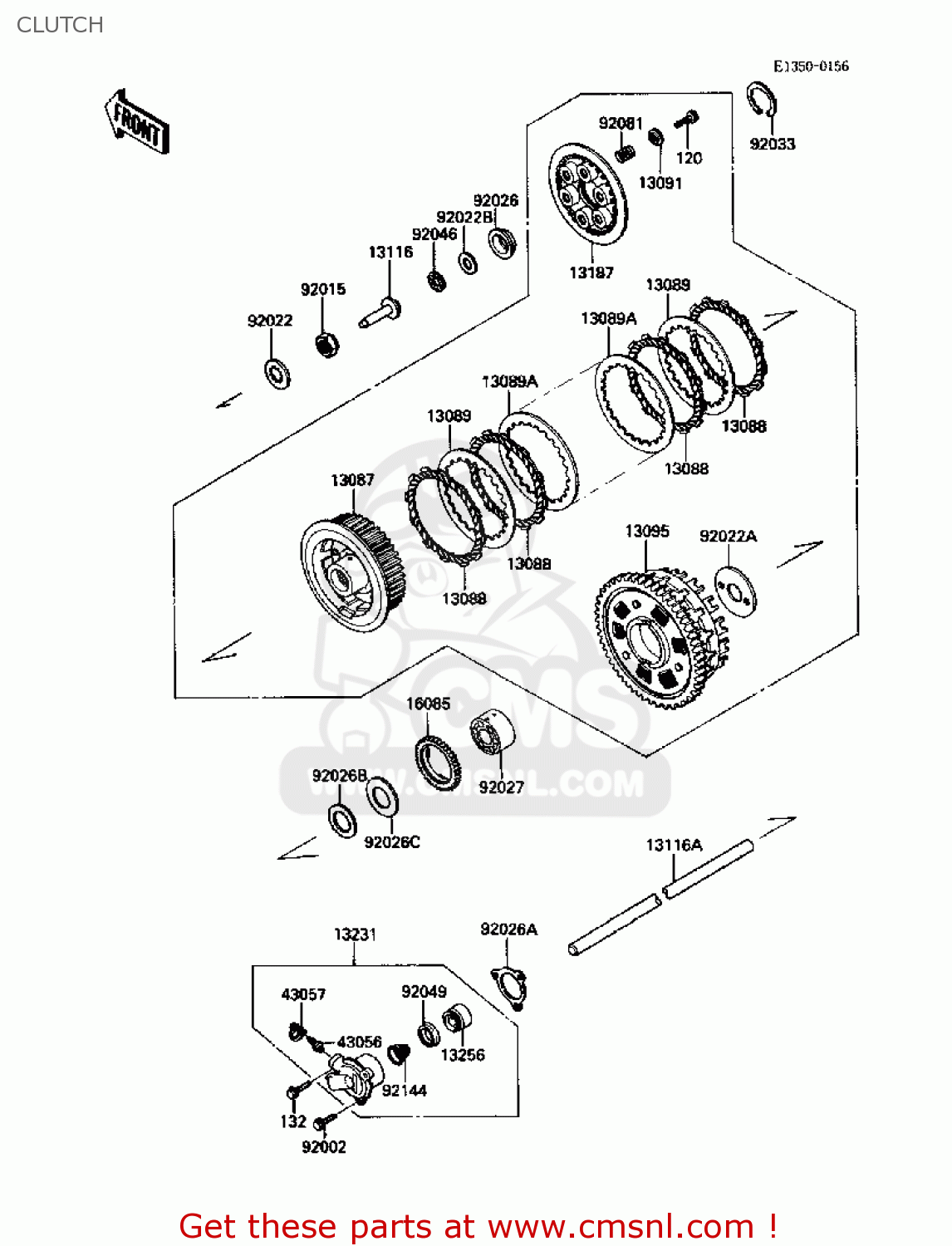 CLUTCH ZX1000B1 ZX10 1988 USA CALIFORNIA CANADA