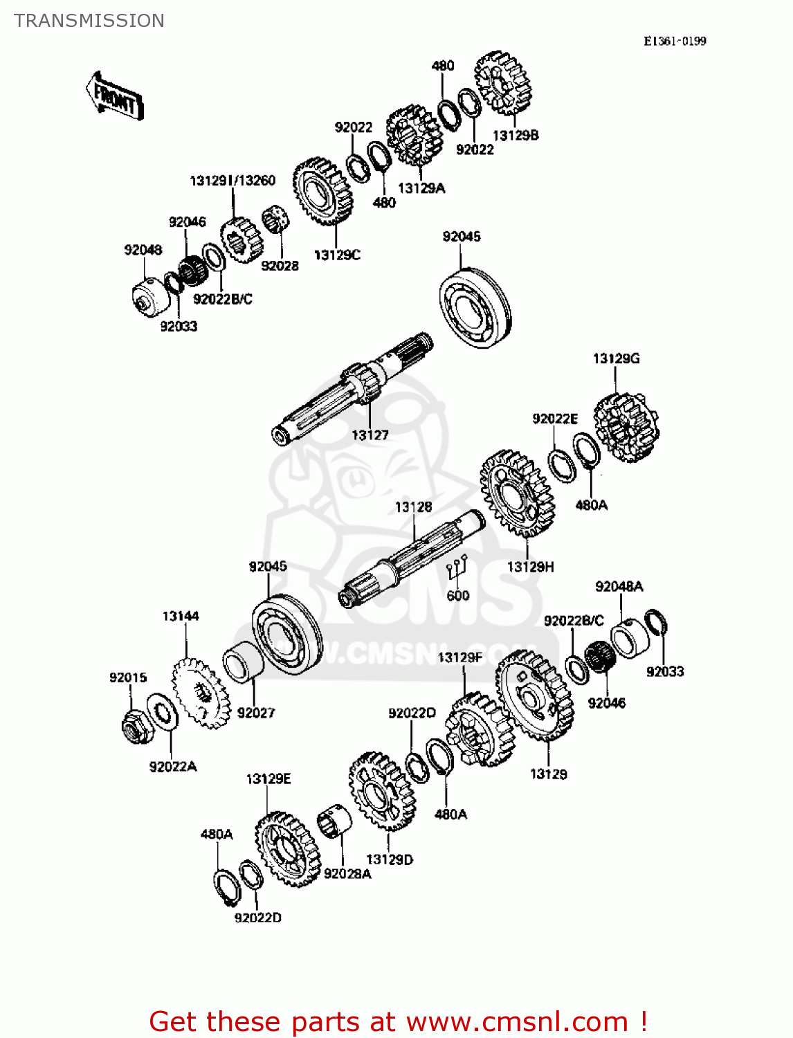 TRANSMISSION ZX1000B1 ZX10 1988 USA CALIFORNIA CANADA