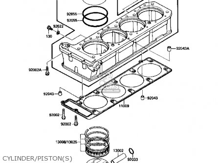 CYLINDER/PISTON(S) - ZX1000B1 ZX10 1988 USA CALIFORNIA CANADA