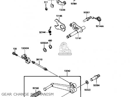 GEAR CHANGE MECHANISM - ZX1000B1 ZX10 1988 USA CALIFORNIA CANADA
