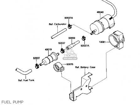 FUEL PUMP - ZX1000B1 ZX10 1988 USA CALIFORNIA CANADA