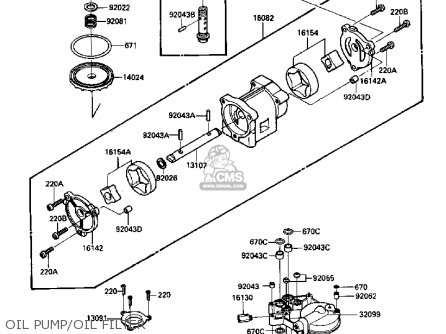 OIL PUMP/OIL FILTER - ZX1000B1 ZX10 1988 USA CALIFORNIA CANADA