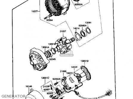 GENERATOR - ZX1000B1 ZX10 1988 USA CALIFORNIA CANADA