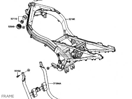 FRAME - ZX1000B1 ZX10 1988 USA CALIFORNIA CANADA