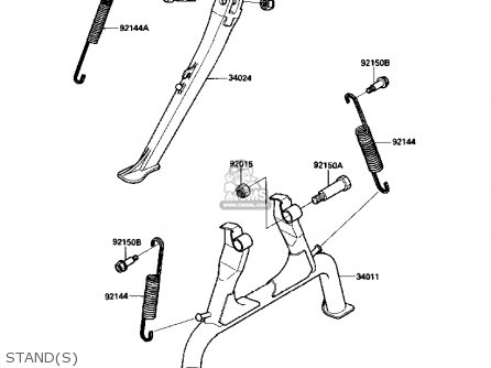 STAND(S) - ZX1000B1 ZX10 1988 USA CALIFORNIA CANADA