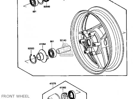 FRONT WHEEL - ZX1000B1 ZX10 1988 USA CALIFORNIA CANADA