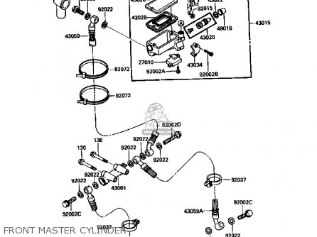 FRONT MASTER CYLINDER - ZX1000B1 ZX10 1988 USA CALIFORNIA CANADA