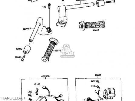 HANDLEBAR - ZX1000B1 ZX10 1988 USA CALIFORNIA CANADA