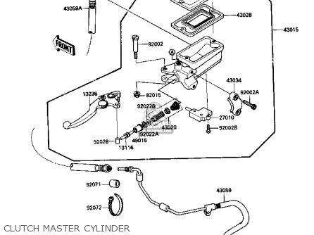 CLUTCH MASTER CYLINDER - ZX1000B1 ZX10 1988 USA CALIFORNIA CANADA