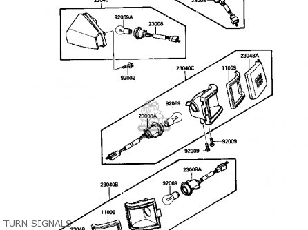 TURN SIGNALS - ZX1000B1 ZX10 1988 USA CALIFORNIA CANADA