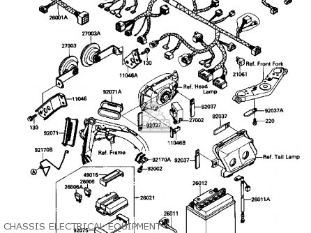 CHASSIS ELECTRICAL EQUIPMENT - ZX1000B1 ZX10 1988 USA CALIFORNIA CANADA