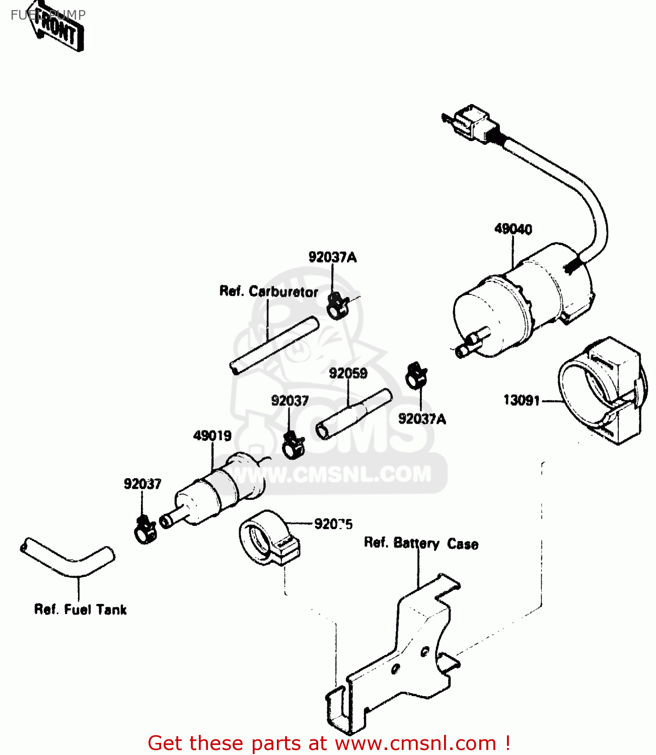 FUEL PUMP ZX1000B2 1989 EUROPE UK FR AR GR IT NR SD