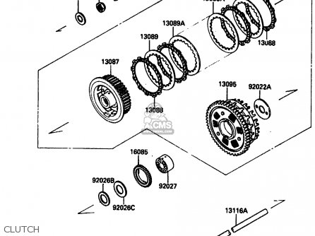 CLUTCH - ZX1000B2 1989 EUROPE UK FR AR GR IT NR SD