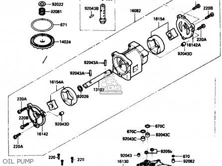 OIL PUMP - ZX1000B2 1989 EUROPE UK FR AR GR IT NR SD
